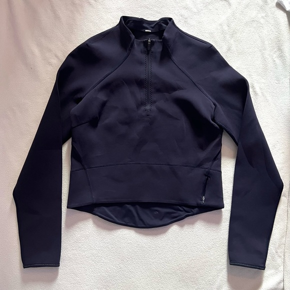 Lululemon Navy Quarter Zip Jacket Size 4 - Picture 1 of 7